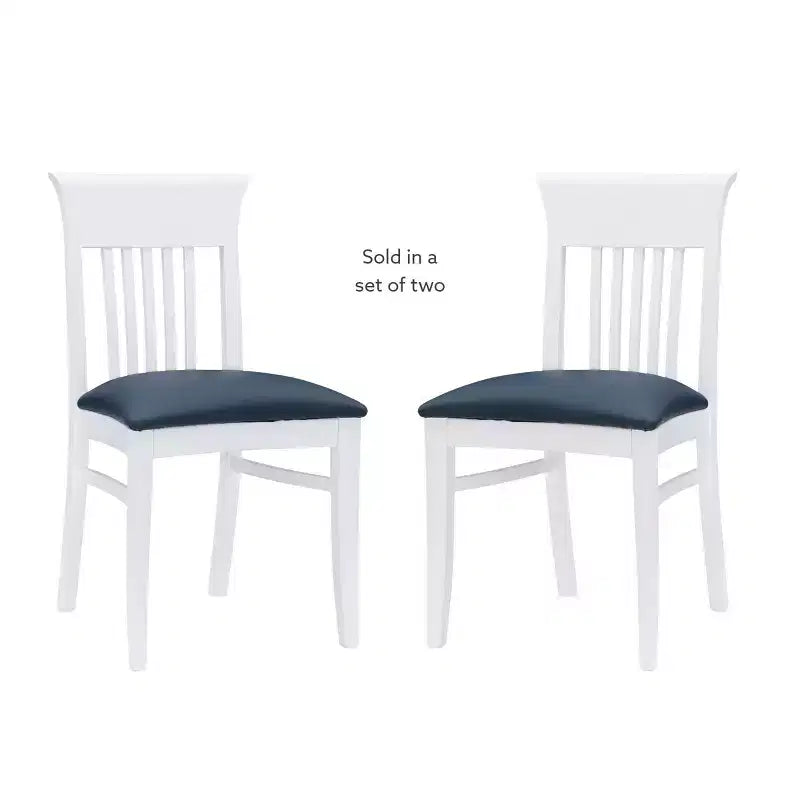 Chaise de salle à manger en similicuir à dossier à lattes