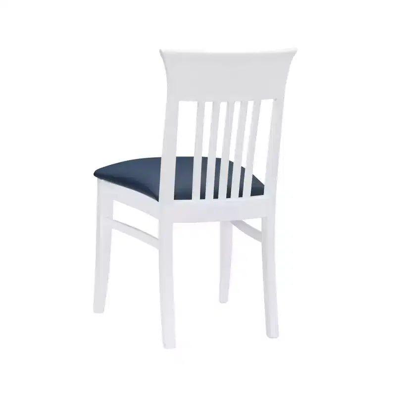 Chaise de salle à manger en similicuir à dossier à lattes