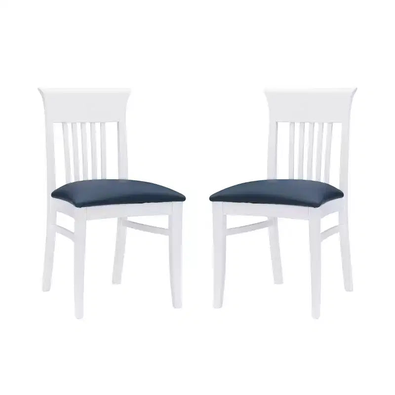 Chaise de salle à manger en similicuir à dossier à lattes