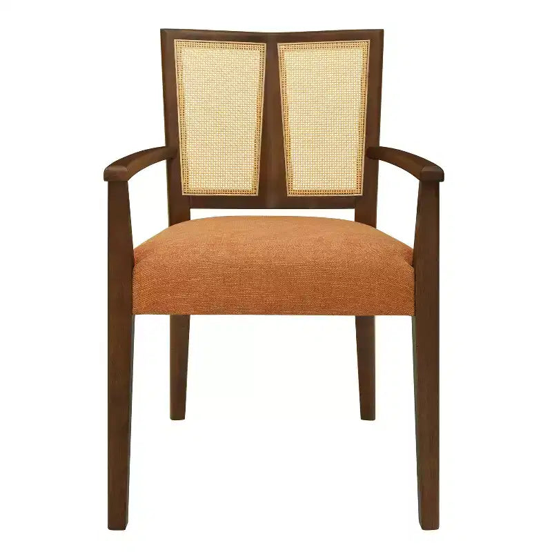 Chaise de salle à manger rembourrée en hévéa Nolan