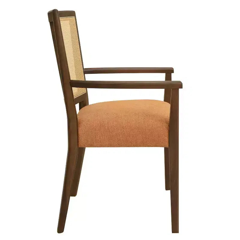 Chaise de salle à manger rembourrée en hévéa Nolan