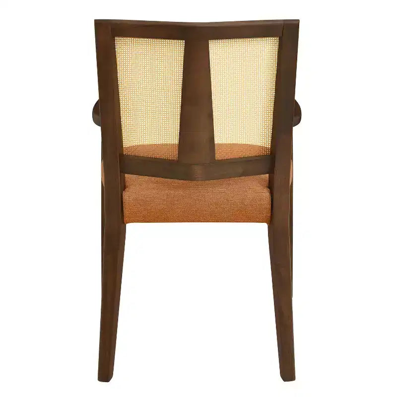 Chaise de salle à manger rembourrée en hévéa Nolan