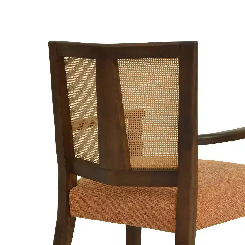 Chaise de salle à manger rembourrée en hévéa Nolan