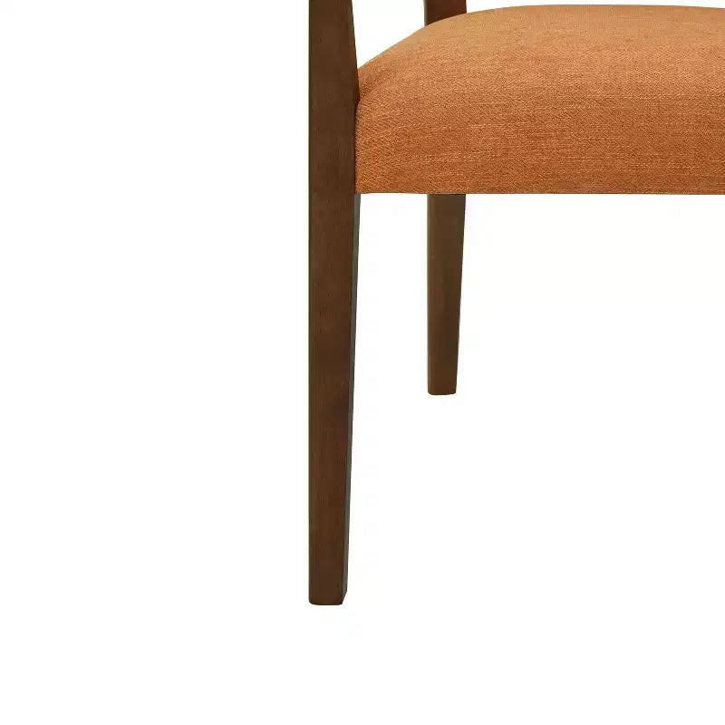 Chaise de salle à manger rembourrée en hévéa Nolan