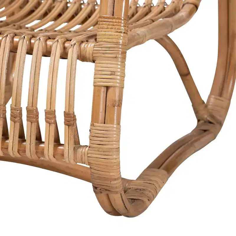 Fauteuil de salon en rotin naturel