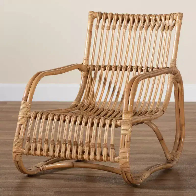 Fauteuil de salon en rotin naturel