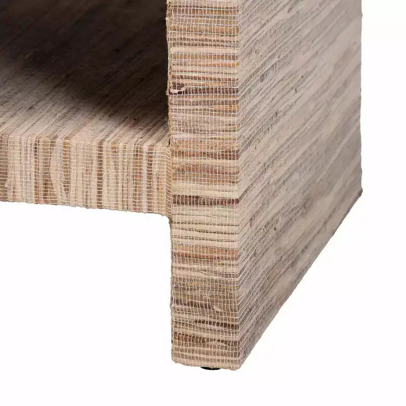 Table de chevet en paille tressée Bali