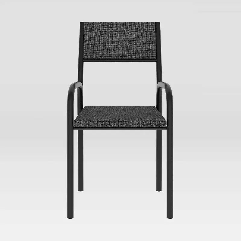 Chaise visiteur de bureau à cadre métallique noir