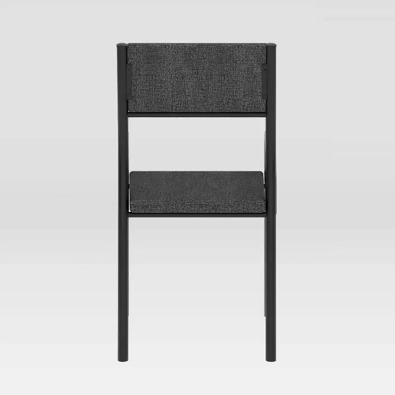 Chaise visiteur de bureau à cadre métallique noir