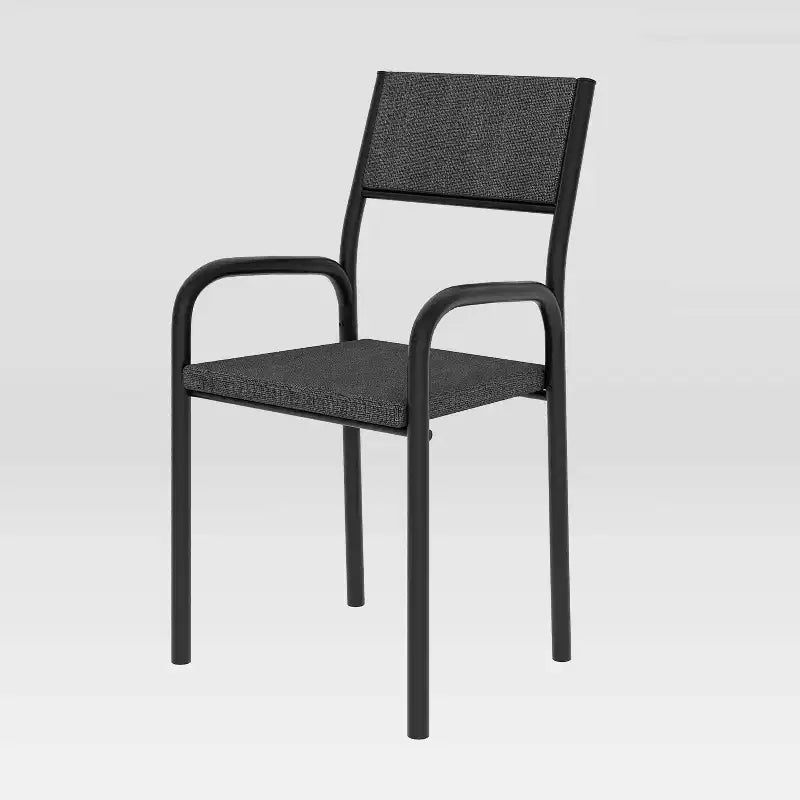 Chaise visiteur de bureau à cadre métallique noir