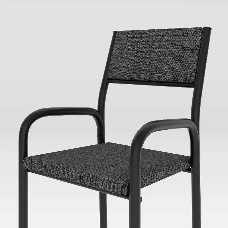 Chaise visiteur de bureau à cadre métallique noir