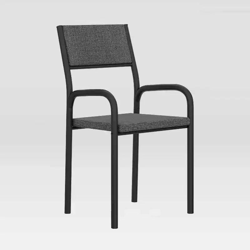 Chaise visiteur de bureau à cadre métallique noir