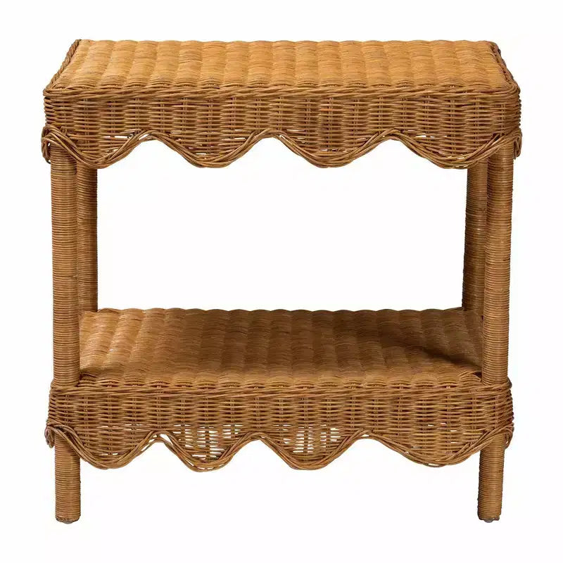 Table d'appoint en rotin éventail Bali