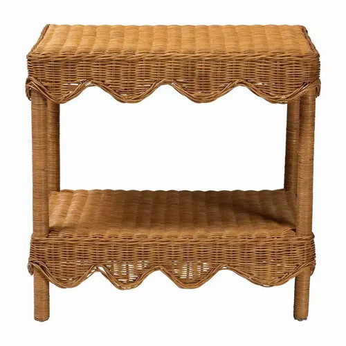 Table d'appoint en rotin éventail Bali