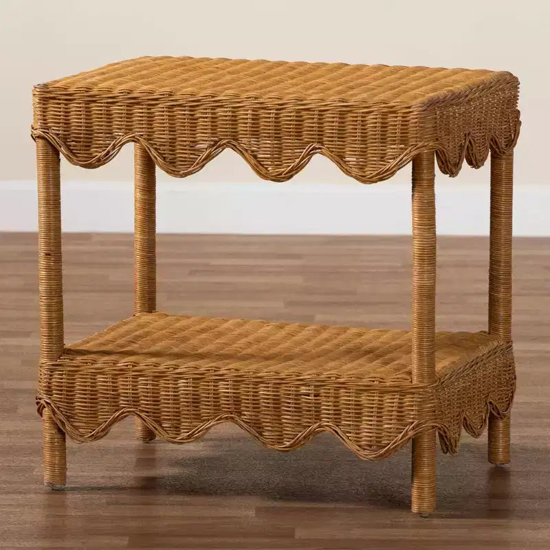 Table d'appoint en rotin éventail Bali