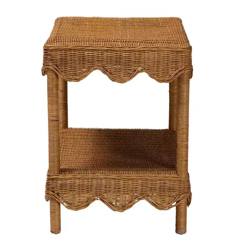 Table d'appoint en rotin éventail Bali