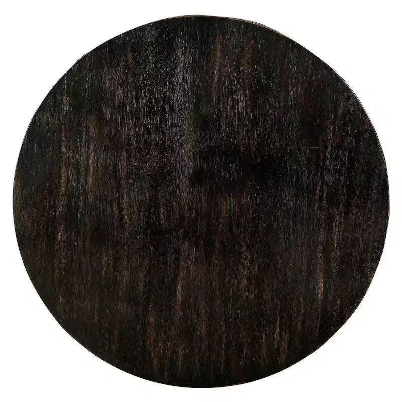 Table basse ronde en bois de style ferme