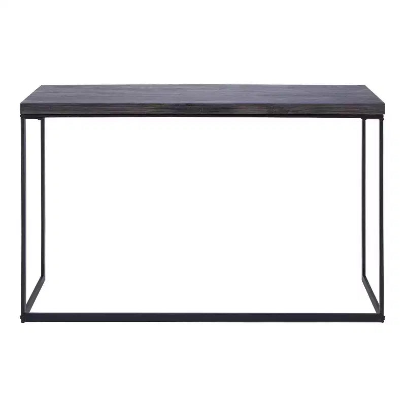 Contemporary Metal Console Table Brown - Olivia & May: Sturdy Black Entryway Indoor Use Some Assembly Required