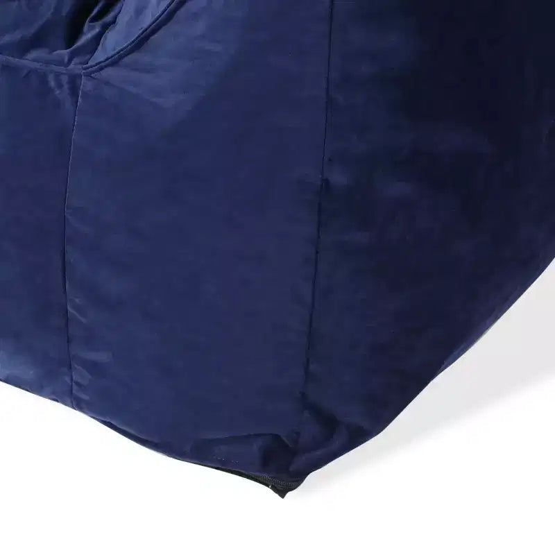 Fauteuil poire en velours avec accoudoirs