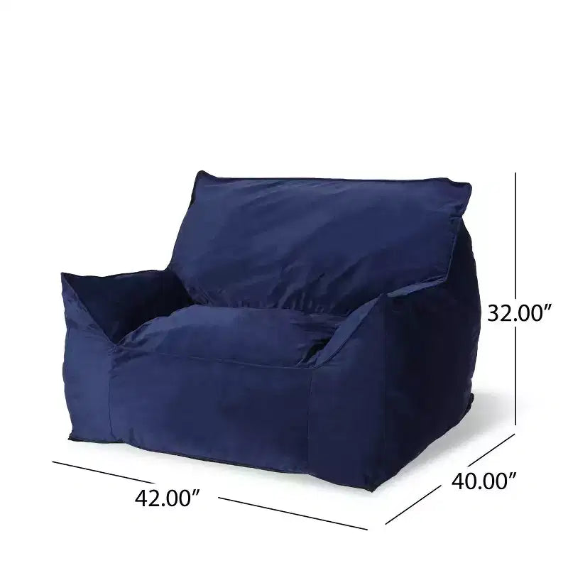 Fauteuil poire en velours avec accoudoirs