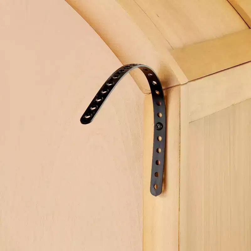 Enfilade en bois à quatre portes cintrées avec vitres encastrée
