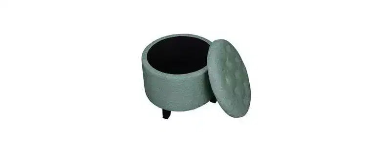 Repose-pieds de rangement rond