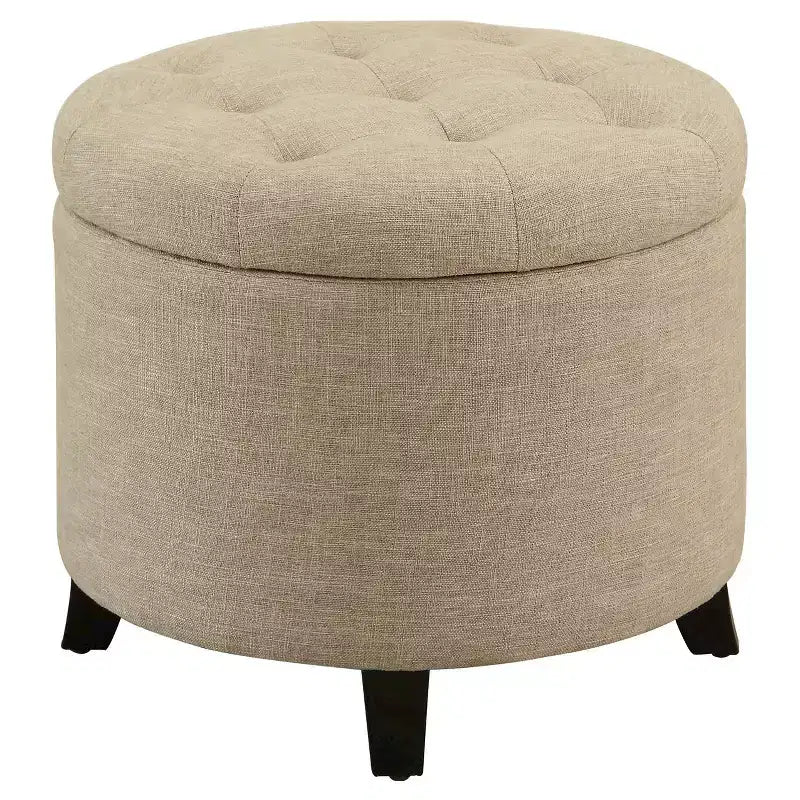 Repose-pieds de rangement rond