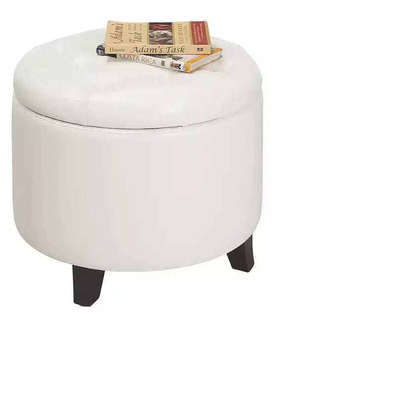 Repose-pieds de rangement rond