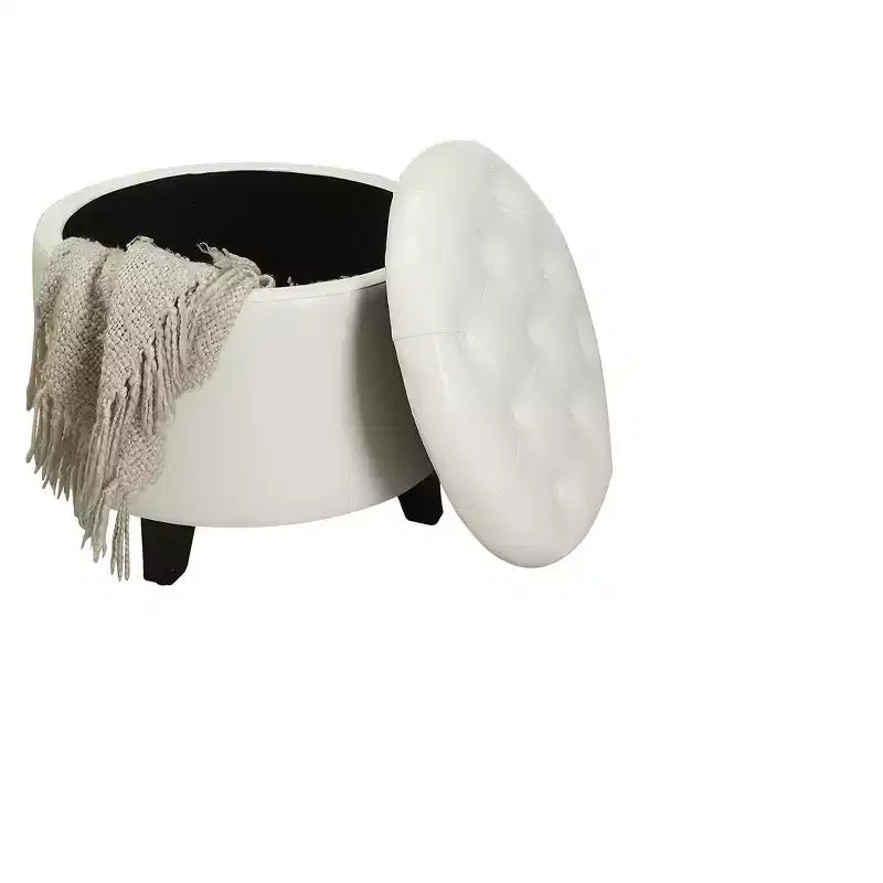 Repose-pieds de rangement rond