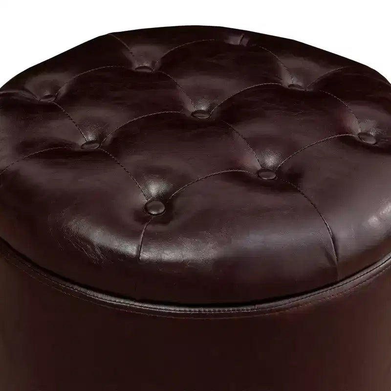 Repose-pieds de rangement rond
