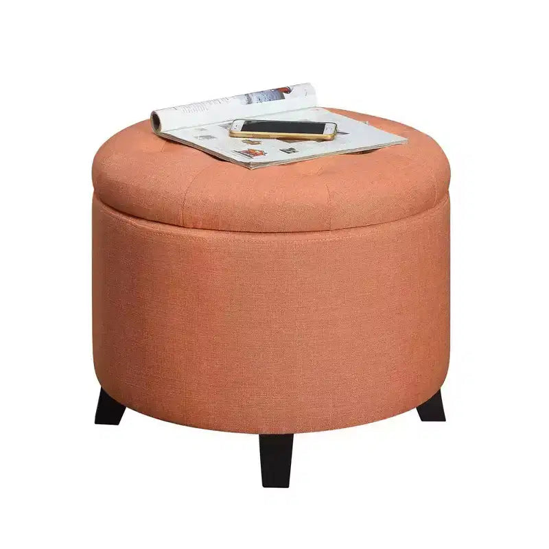 Repose-pieds de rangement rond