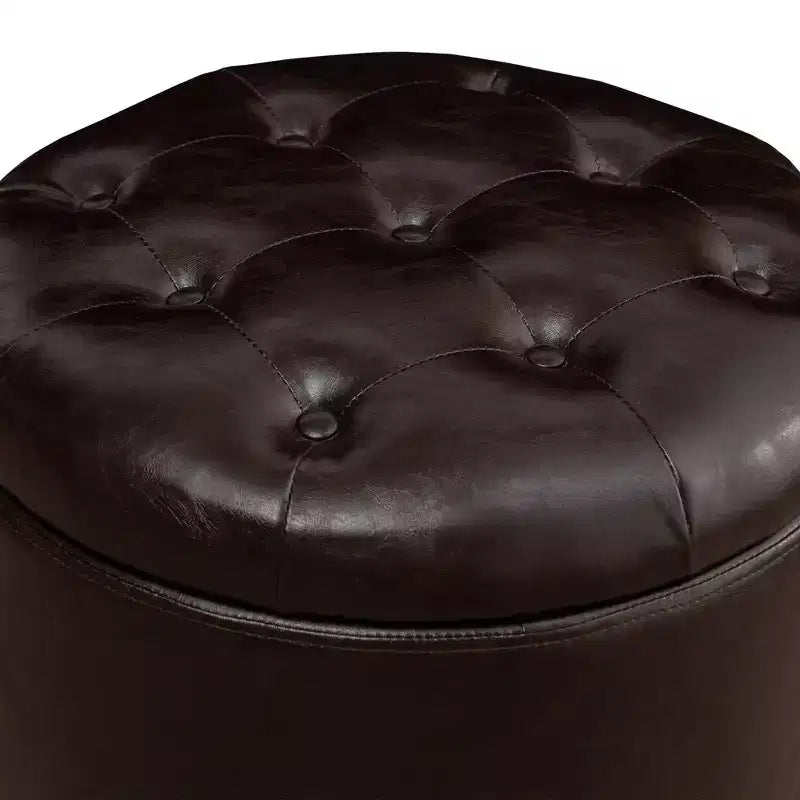 Repose-pieds de rangement rond