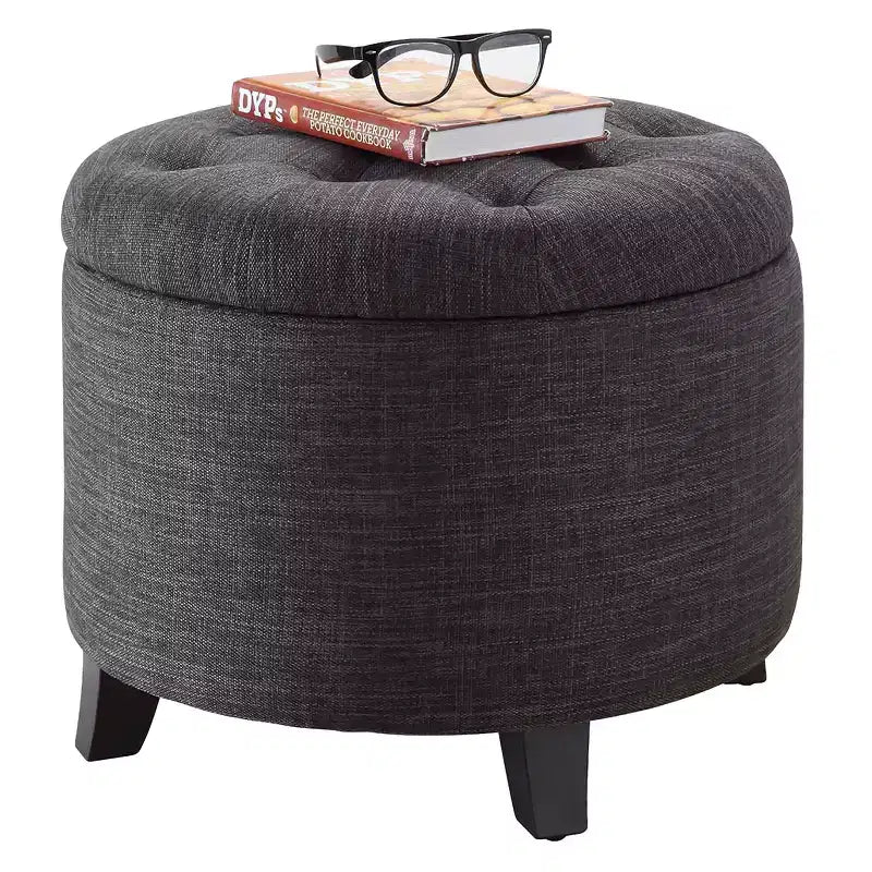 Repose-pieds de rangement rond