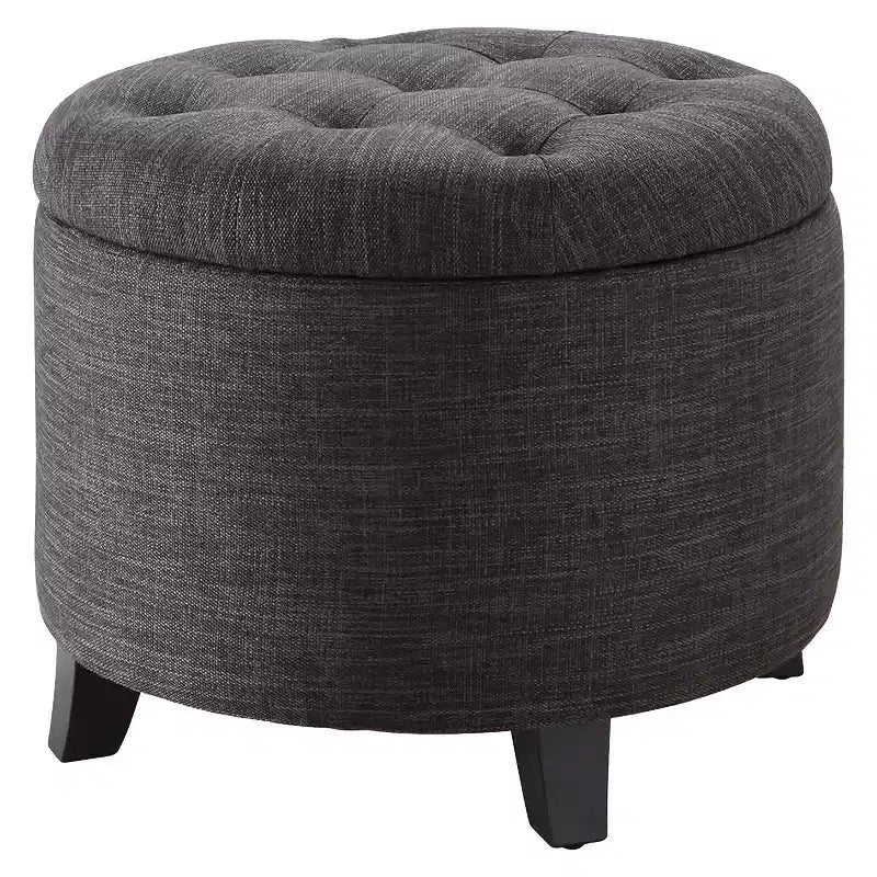 Repose-pieds de rangement rond