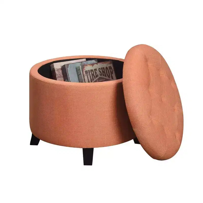 Repose-pieds de rangement rond