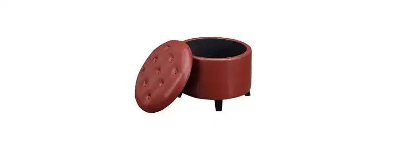 Repose-pieds de rangement rond