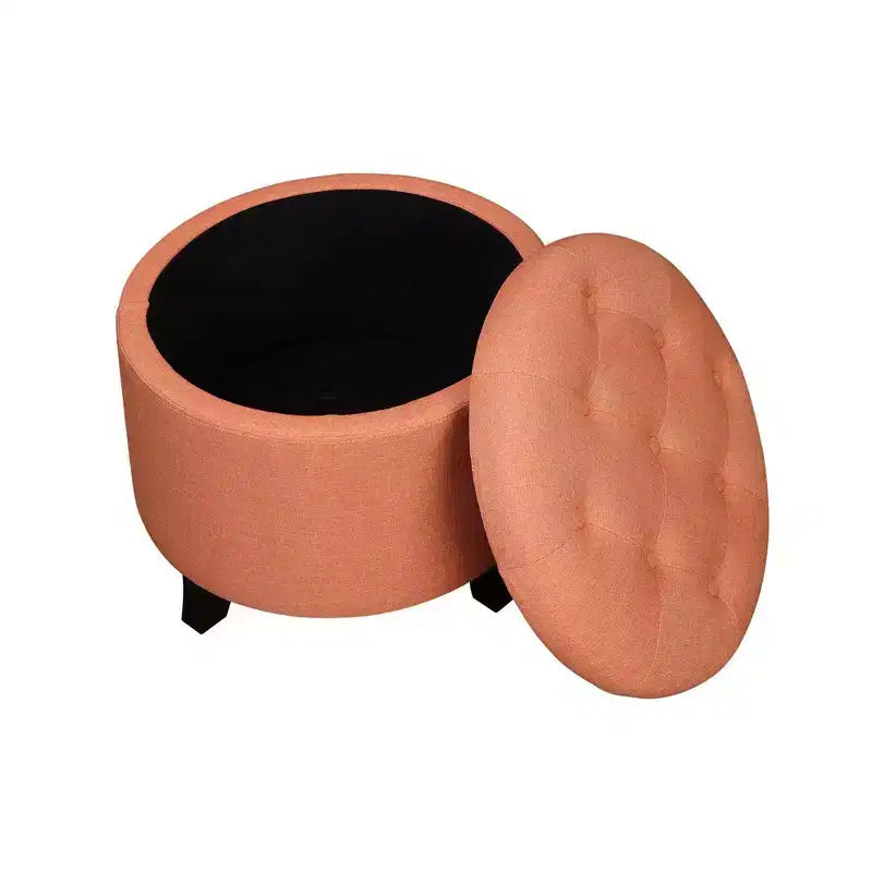 Repose-pieds de rangement rond