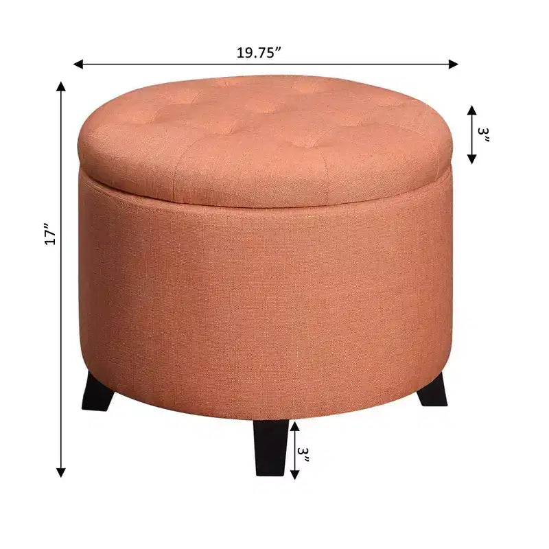 Repose-pieds de rangement rond