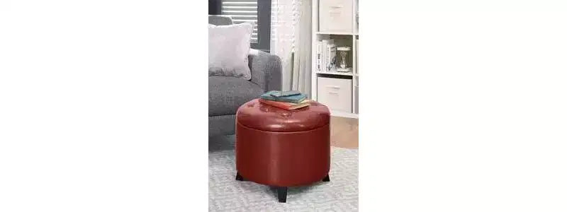 Repose-pieds de rangement rond