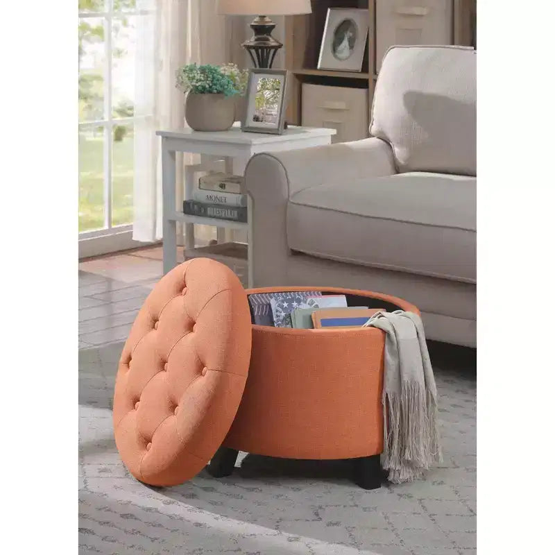 Designs4Comfort Round Storage Ottoman - Breighton Home