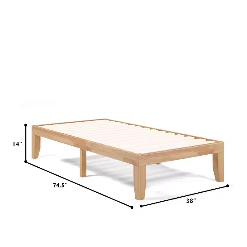 Cadre de lit en bois et matelas