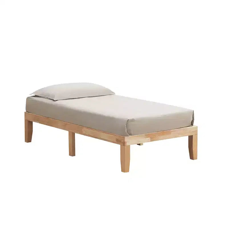 Cadre de lit en bois et matelas