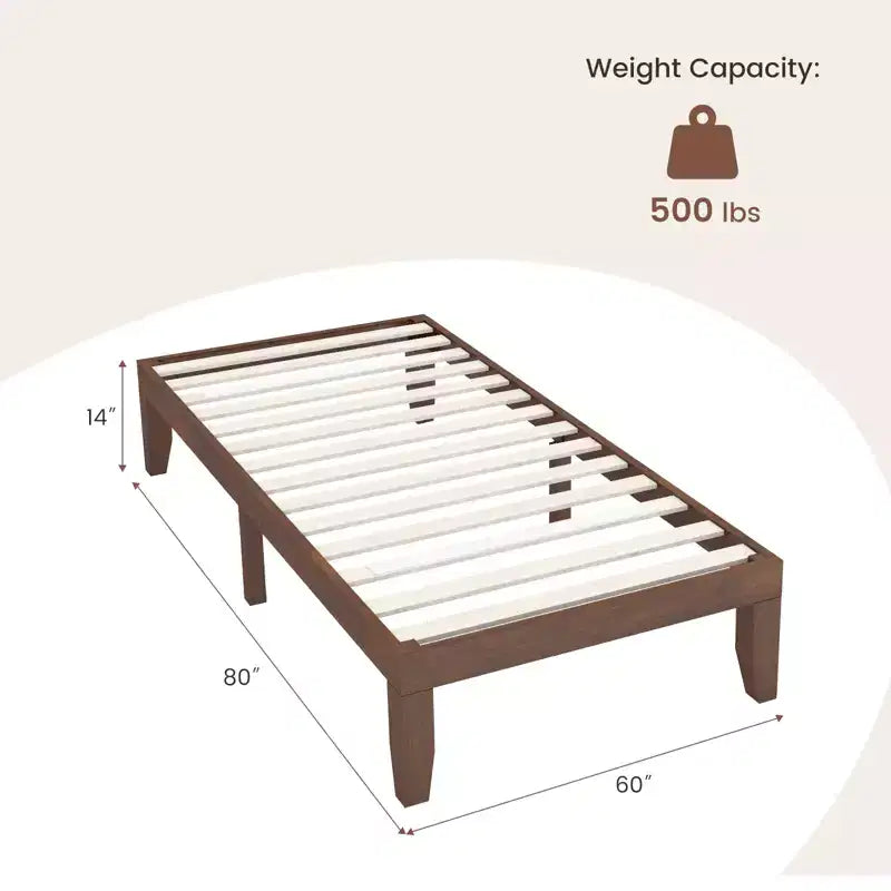 Cadre de lit en bois et matelas