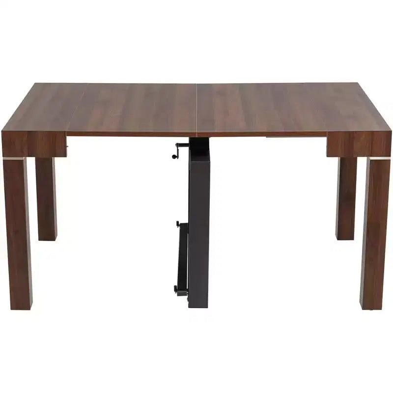 Table de salle à manger rectangulaire moderne en noyer finition vieillie