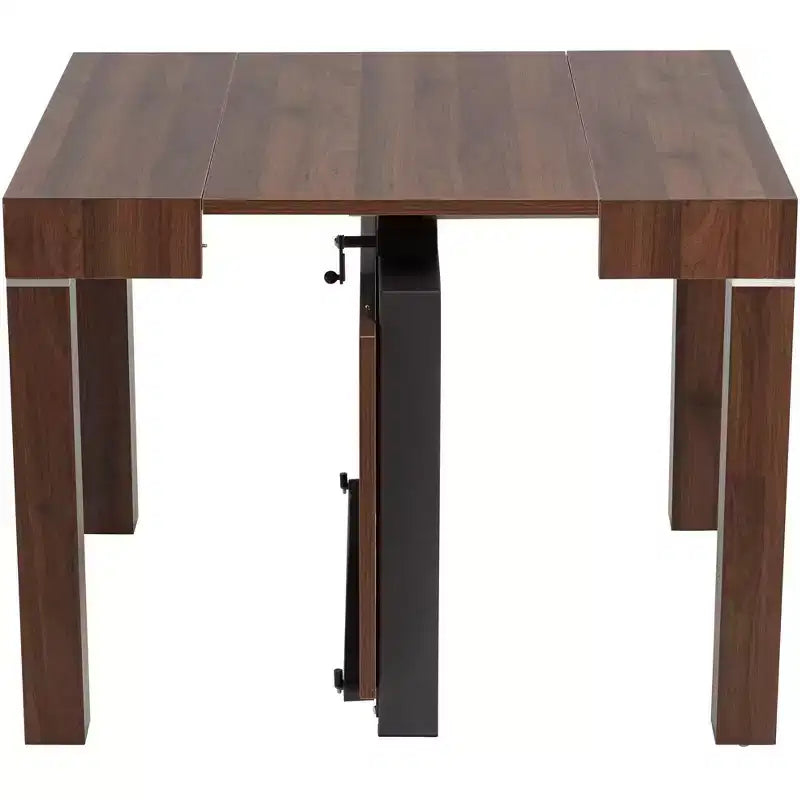Table de salle à manger rectangulaire moderne en noyer finition vieillie
