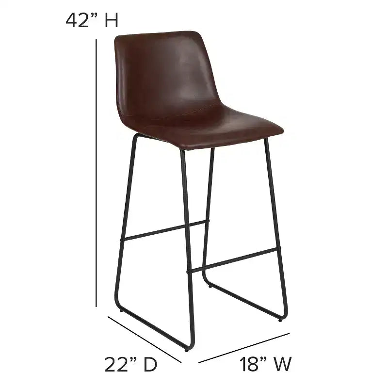 Tabouret baquet haut pour comptoir de bar