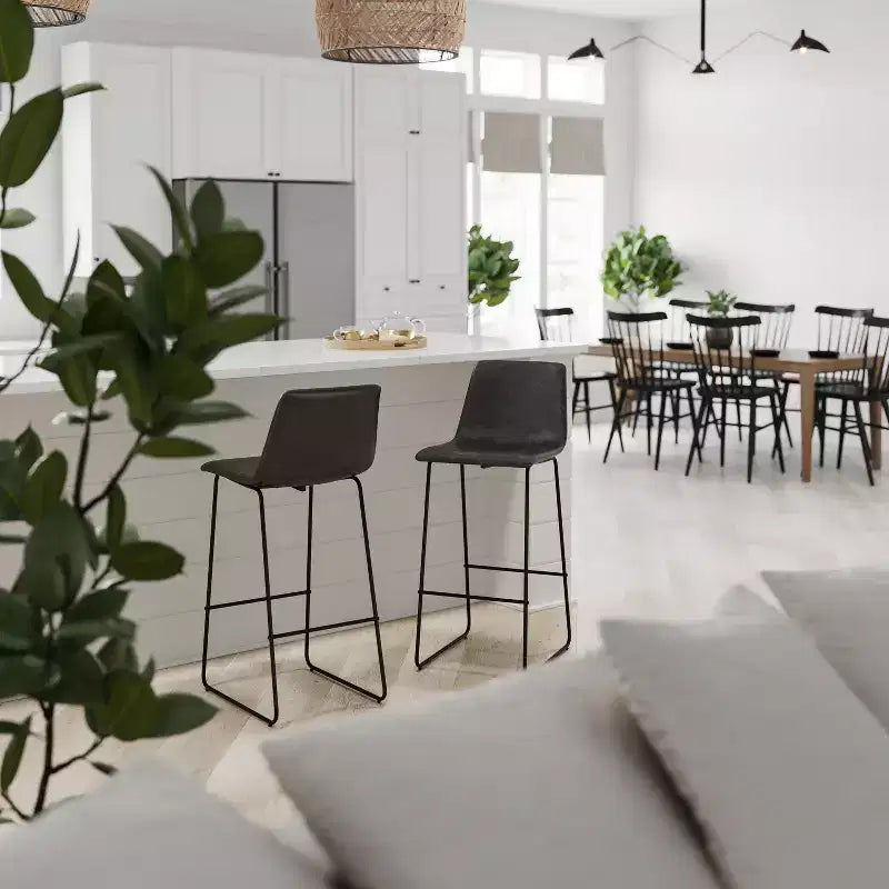 Tabouret baquet haut pour comptoir de bar