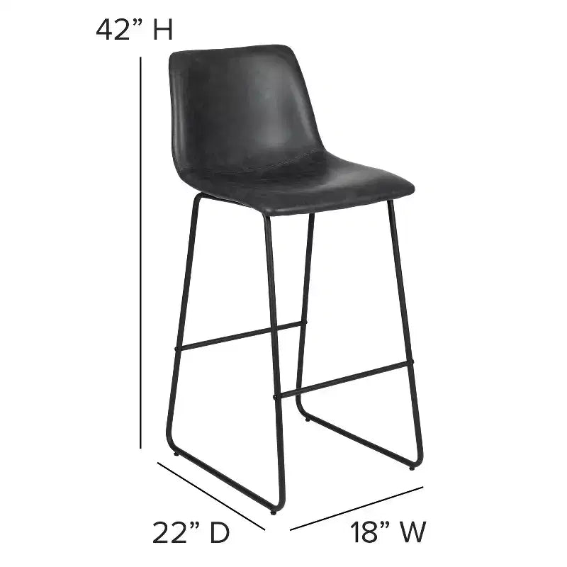 Tabouret baquet haut pour comptoir de bar