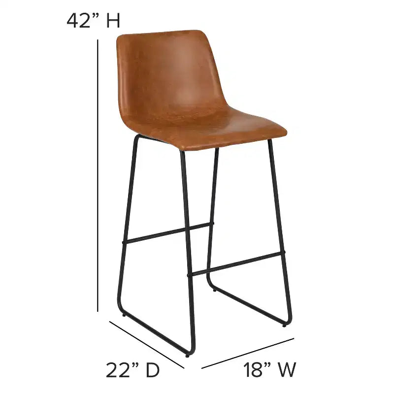 Tabouret baquet haut pour comptoir de bar