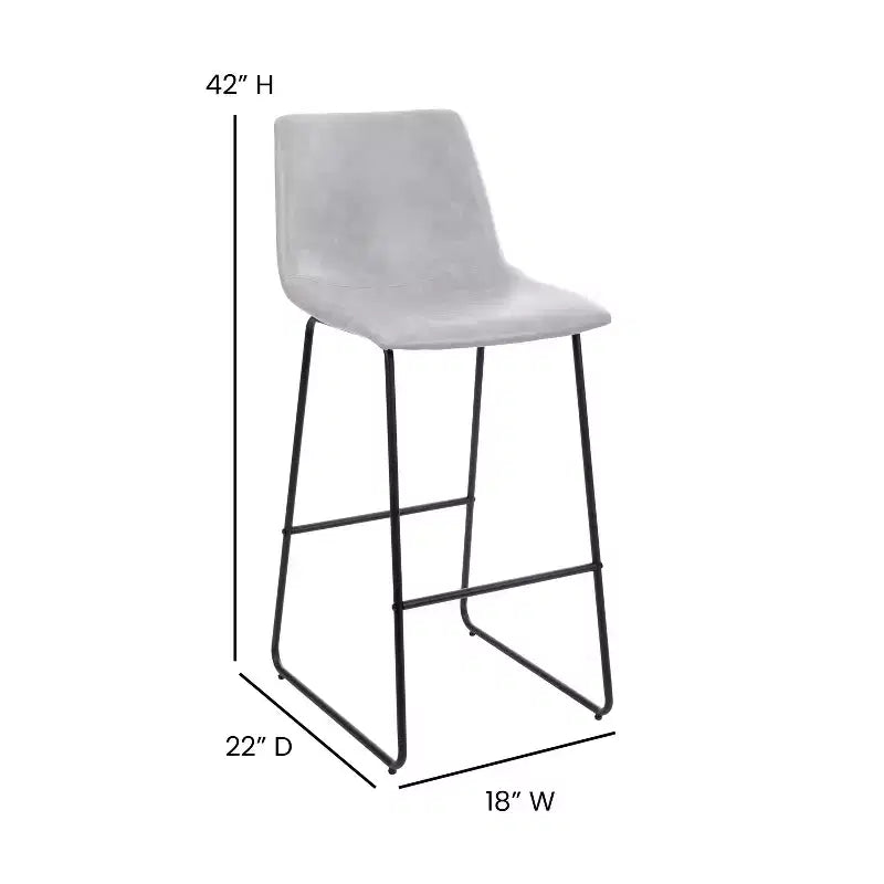Tabouret baquet haut pour comptoir de bar